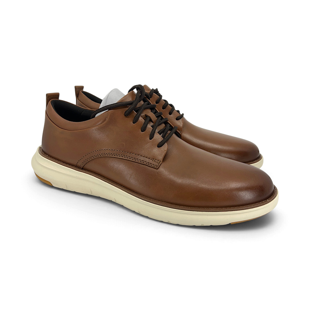 Cole Haan Grand Remix Oxford Men's 10.5 M British Tan Ivory Leather
